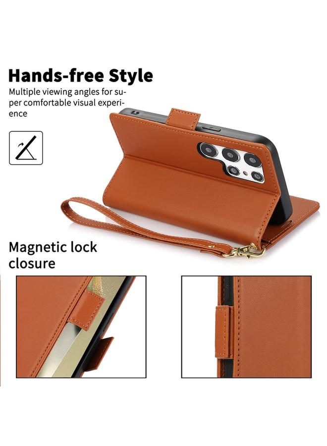 S-TOP Case For Samsung Galaxy S24 Ultra 5G Side Buckle RFID Anti-theft Leather Phone Case - Image 5