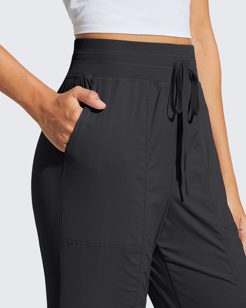 G4Free Lounge Pant for Women Soft Stretch High Waist Drawstring Flare Leggings with Pockets Casual (Black,L,30'') - Image 3