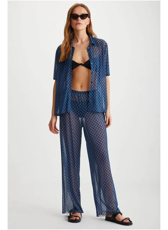 جريميلانج Grimelange Arista Women's Summer Tulle Black - Blue Pants