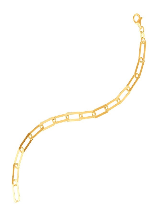 Silpada 'Golden Oval' Chain Bracelet in 14K Gold Plated Sterling Silver, 7 1/2" - Image 4