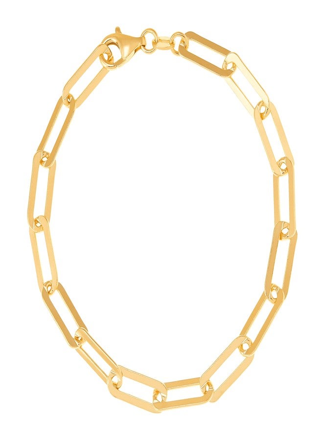 Silpada 'Golden Oval' Chain Bracelet in 14K Gold Plated Sterling Silver, 7 1/2" - Image 2