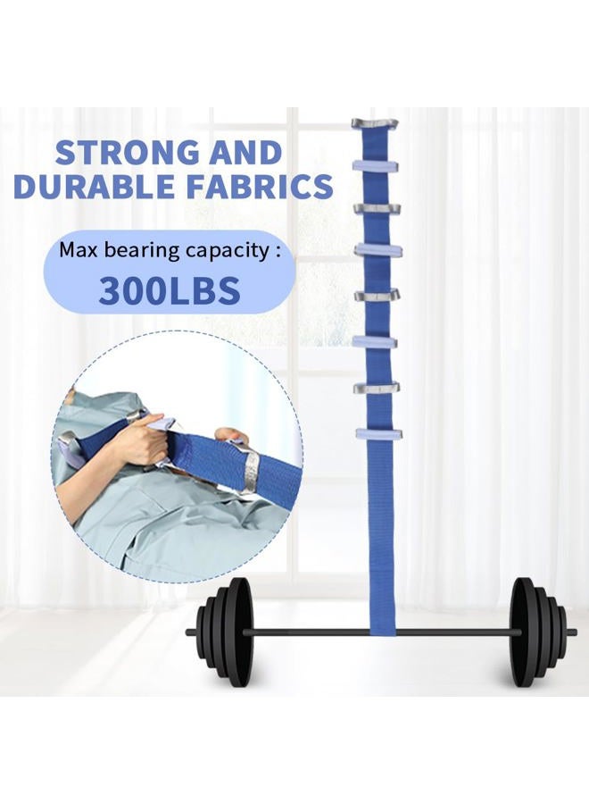 Ehucon Bed Ladder Assist Pull Ups Straps, Rope Ladder for Bed Assist with 8 Hand Loops (1pc,3” W x 65.35” H) - Image 3