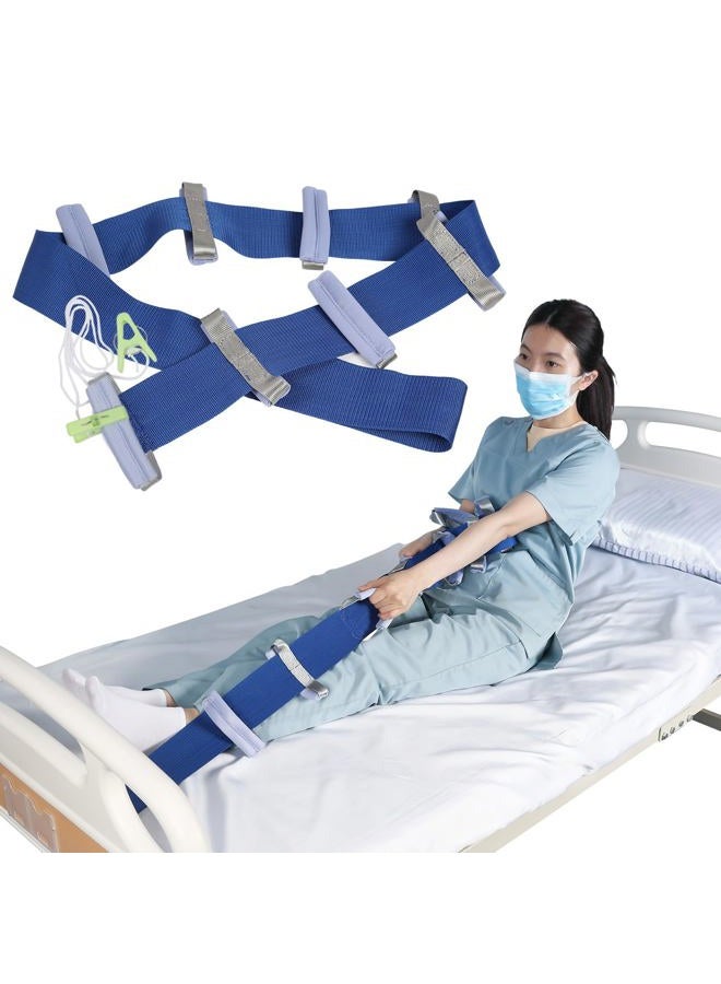 Ehucon Bed Ladder Assist Pull Ups Straps, Rope Ladder for Bed Assist with 8 Hand Loops (1pc,3” W x 65.35” H) - Image 1