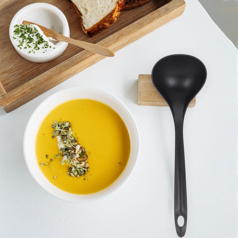 Long Handle Plastic Soup Ladles and Spoons 2 Piece Set for Ramen Wonton Stews and Sauces - Image 5