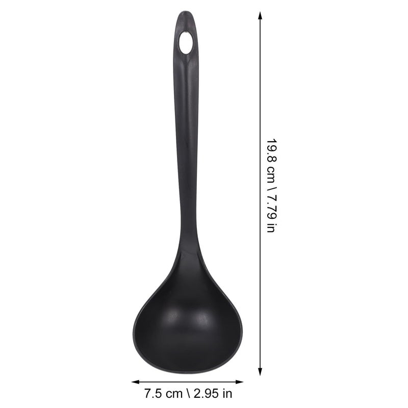 Long Handle Plastic Soup Ladles and Spoons 2 Piece Set for Ramen Wonton Stews and Sauces - Image 3