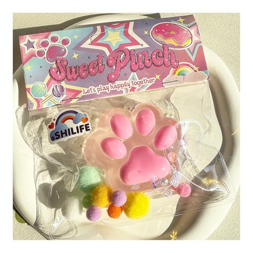 SHILIFE Taba Squishy Crystal Cat Claw Random Color Kawaii Squishies PVC Toys Stress Relieving Fur Ball OPP Packaging GiftsSquishy Fidget Toys for Anxiety RelaxationPerfect Desk Accessory 1pcs - Image 5