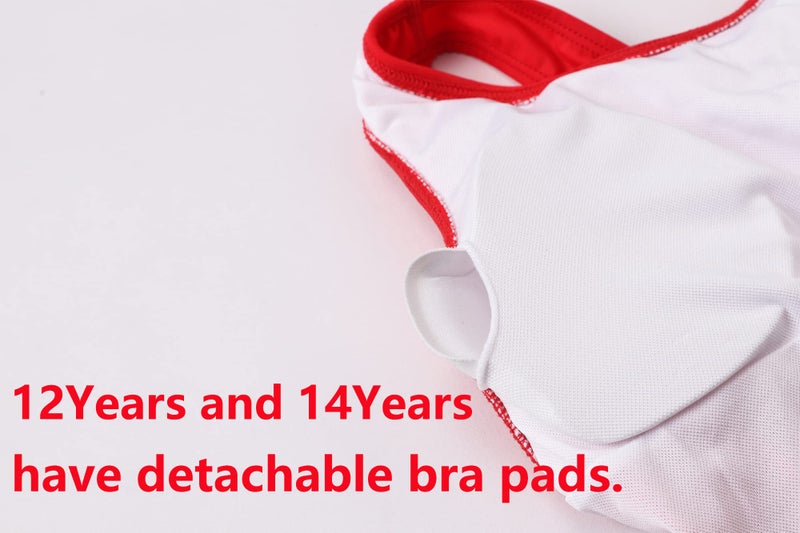 J·E Sterguard J.E Sterguard Athletic Girls' One Piece Swimsuit Have Lining Prevent Transparency Girls Bathing Suits Pro for Practice and Competition Girl Red Swimsuits Size 8 1286-7 - Image 4