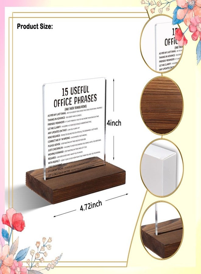 FOUGSTA Silly Office Gifts for Women, Humorous Office Gifts for Coworkers, Managers, Sarcastic Office Gifts for Coworkers, Managers,Modern Acrylic Desk Plaque, 10 x 10 x 1.5 cm,XXD63 - Image 5