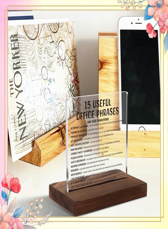 FOUGSTA Silly Office Gifts for Women, Humorous Office Gifts for Coworkers, Managers, Sarcastic Office Gifts for Coworkers, Managers,Modern Acrylic Desk Plaque, 10 x 10 x 1.5 cm,XXD63 - Image 4