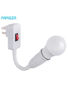PAMEER 360° Light Socket Adapter, E26/E27 Bulb Holder Extender with ON/OFF Switch for Desk Lamps, AC Bulb Socket Converter  - Image 3