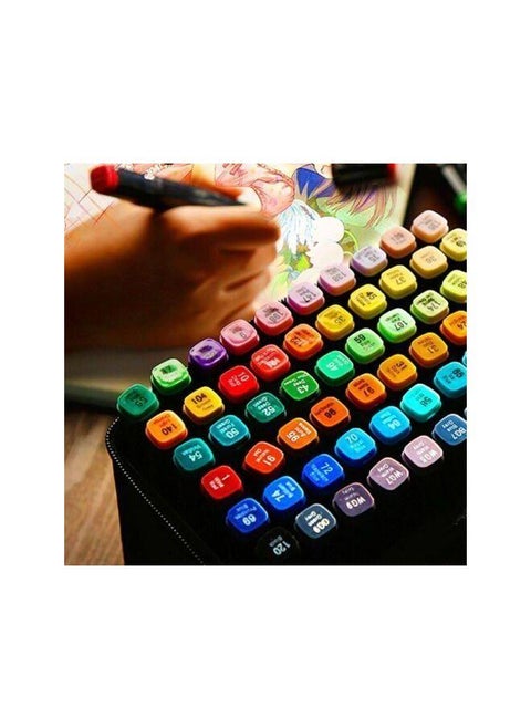 60-Color Double Sided Marker Pen Set