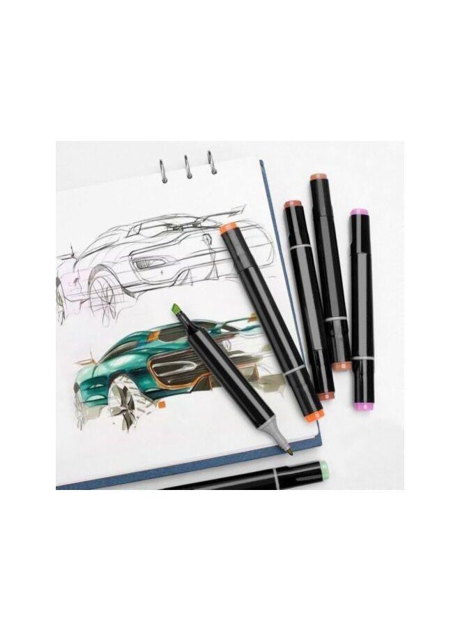 60-Color Double Sided Marker Pen Set