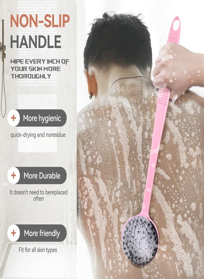 Jedroc 5 Pcs Silicone Body Scrubber, Easy to Bubble and Compact Bristles Back Scrubber for Shower, Used for Exfoliating Body Scrub Body Scrubber (Pink) - Image 5