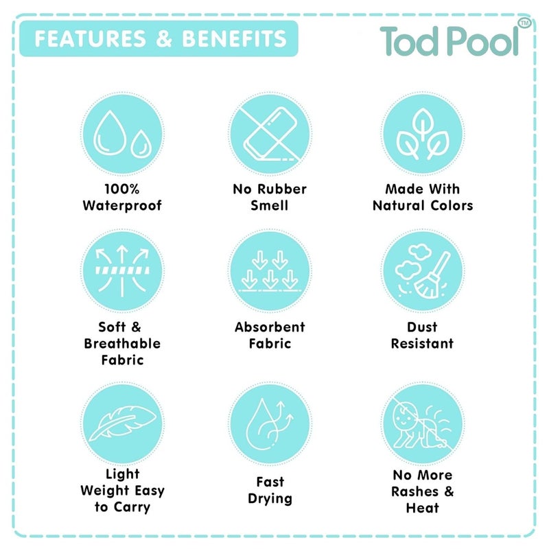 Tod PooL Breathable Bed Protector | Anti-Piling Fleece Extra Absorbent Washable | Waterproof Quick Dry Sheet | Bed Protector Sheet for Kids and Adults (1, Plum, Small (70x50cm)) - Image 3