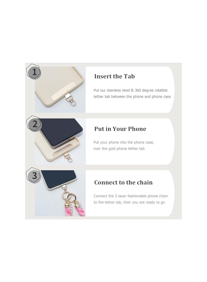 Green Tiger Beaded Phone Wrist Strap, Detachable Phone Wristlet with Tether Tab, Hands-Free Universal Cellphone Charm Bracelet Strap for Cell Phone Keys AirPods, Gift for Women Girls - Image 4