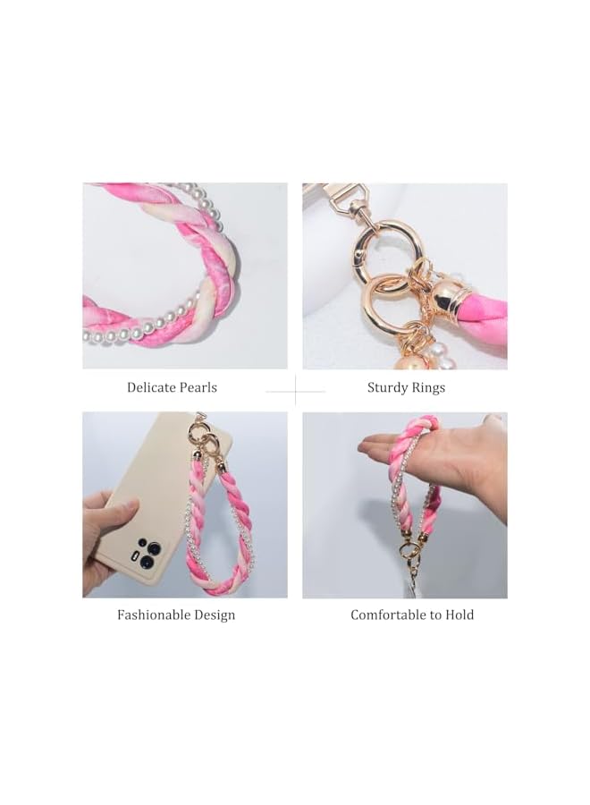 Green Tiger Beaded Phone Wrist Strap, Detachable Phone Wristlet with Tether Tab, Hands-Free Universal Cellphone Charm Bracelet Strap for Cell Phone Keys AirPods, Gift for Women Girls - Image 3