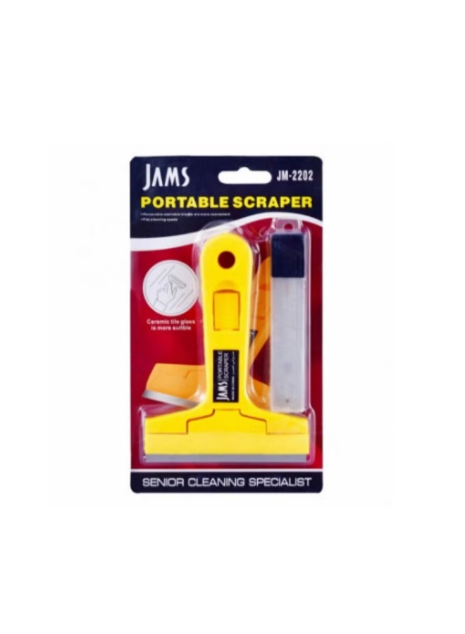 Cleaning scalpel with replacement, yellow color