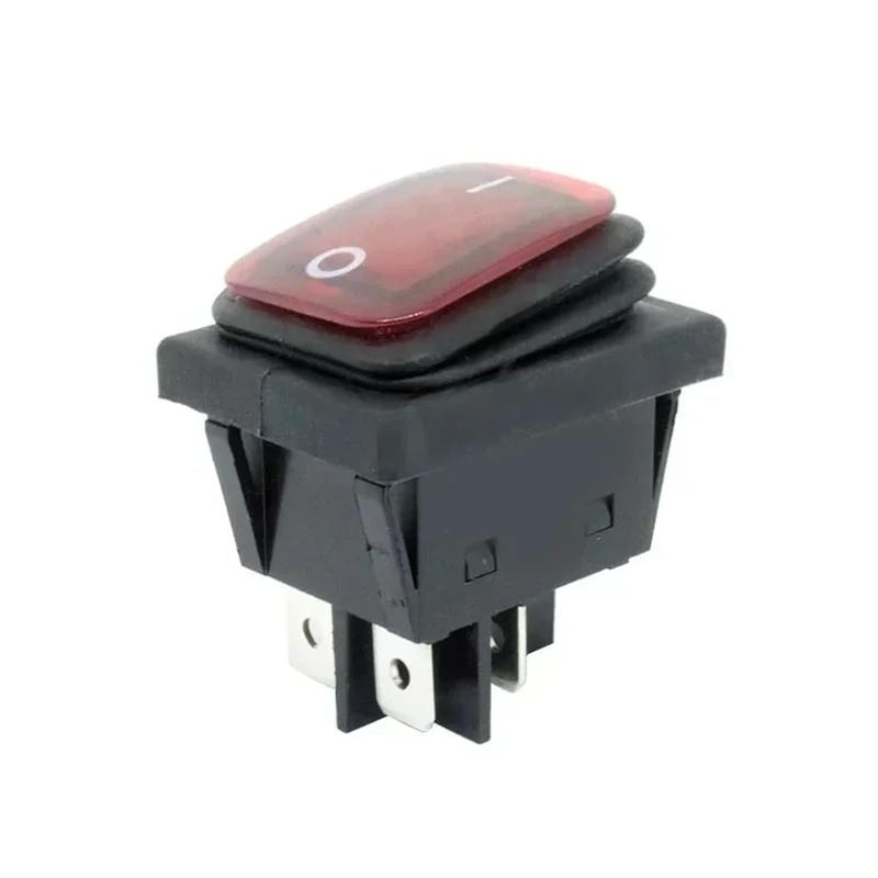 Heavy Duty Rocker Switch 30x22mm 12V 220V 16A 250VAC DPST 4 Pin ON Off Red Light 12 24V - Image 1