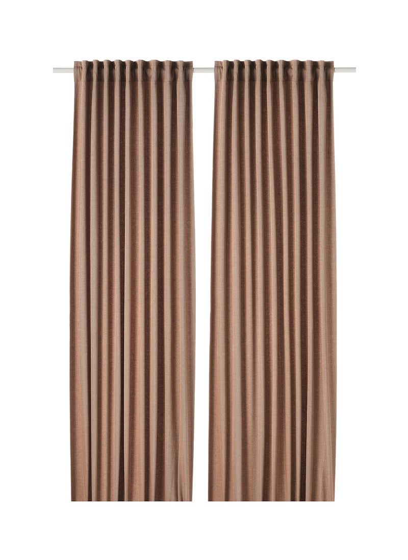 Generic - TIBAST Dark red Room darkening curtains 1 pair 145x300 cm - Image 1