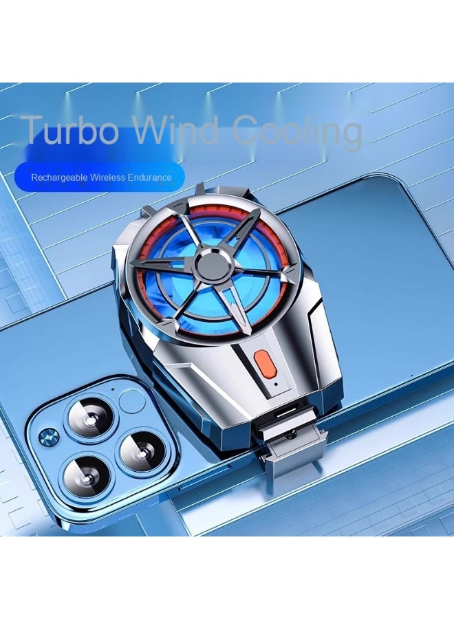 أوكيوز مبرد هاتف ببطارية قابلة للشحن، مروحة تبريد الهواتف للألعاب تناسب جميع أنواع هواتف آيفون وأندرويد، مشعاع للهاتف المحمول مع شاشة LED لعرض درجة الحرارة/مشبك عالمي/أضواء LED RGB. - Image 2