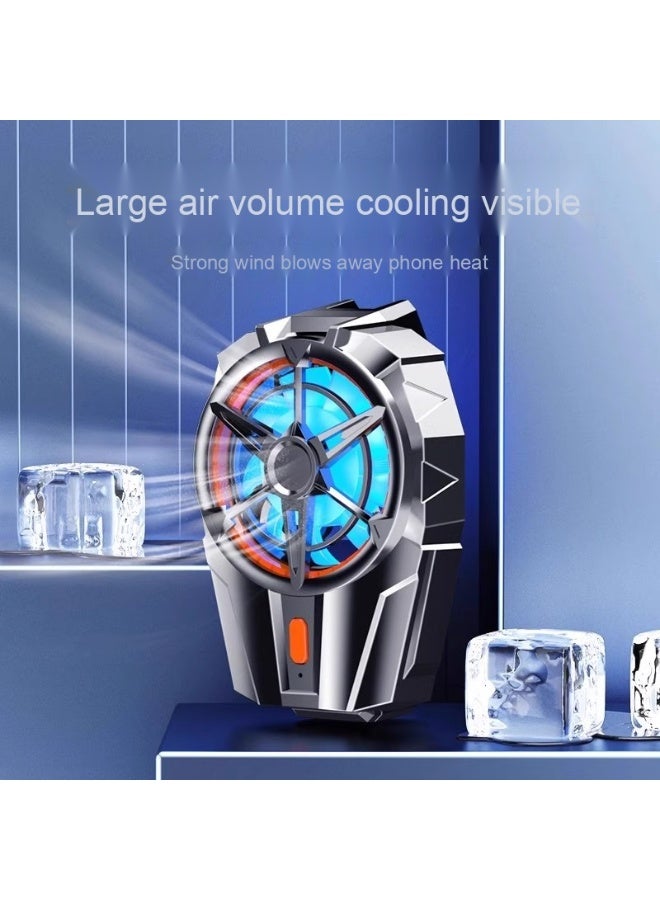 أوكيوز مبرد هاتف ببطارية قابلة للشحن، مروحة تبريد الهواتف للألعاب تناسب جميع أنواع هواتف آيفون وأندرويد، مشعاع للهاتف المحمول مع شاشة LED لعرض درجة الحرارة/مشبك عالمي/أضواء LED RGB. - Image 3
