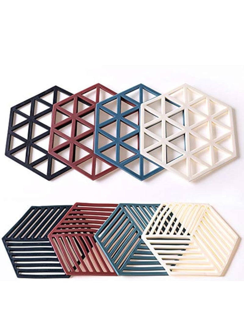 Leeonz Leeonz Cup Mat PVC Tea Coaster Non-Slip Placemat High Temperature Insulation Pad Hollow Pot Mat Bowl with Anti-hot Plastic Placemat A Set of Four Pieces Coaster for Drinks (Mix, Set of 6pcs)  - Image 1