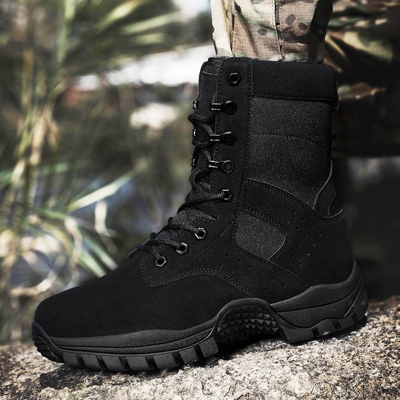 New Large Size Special Forces Training Military Boots Outdoor Mountaineering Combat Boots Desert Wear-Resistant Training Combat Boots - Image 1