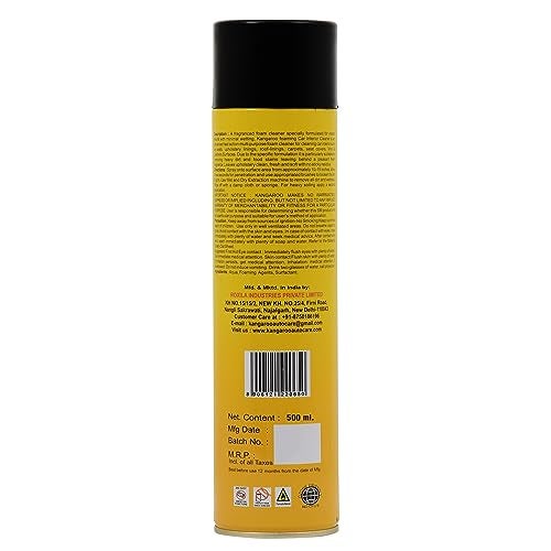 Kangaroo® Foaming Car Interior Cleaner 500 ml with Microfiber Towel || Foam Based Hi-Tech Formula || Waterless Foam Spray Use for Leather seat, Sofa, car roof Cleaner - Image 3