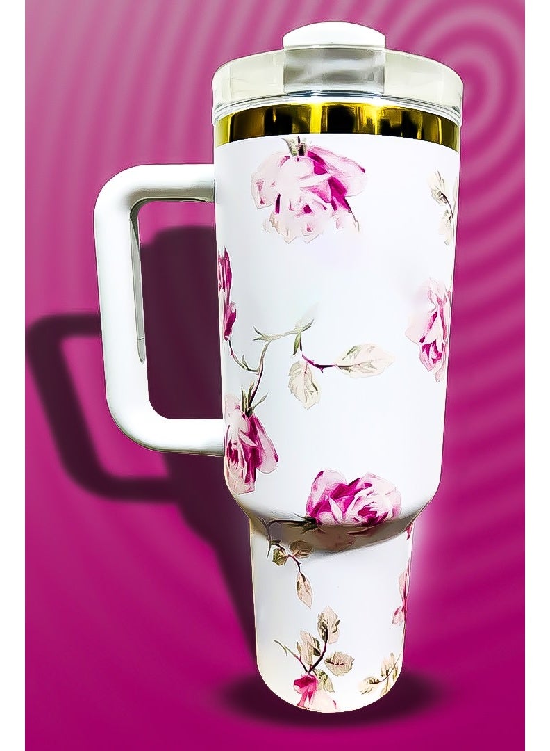 Stanley 40oz Tumbler Stainless Steel Travel Mug with Reusable Straw BPA Free Eco Friendly and Dishwasher Safe Built with Leakproof FlowState Lid and Double Wall Insulation to Keep Drinks Hot for 16 Hours and Cold for 24 Hours Slim Base Compatible with Most Car Cup Holders and Durable Ergonomic Handle for Easy Use at Home Work Travel or Outdoors - Image 2