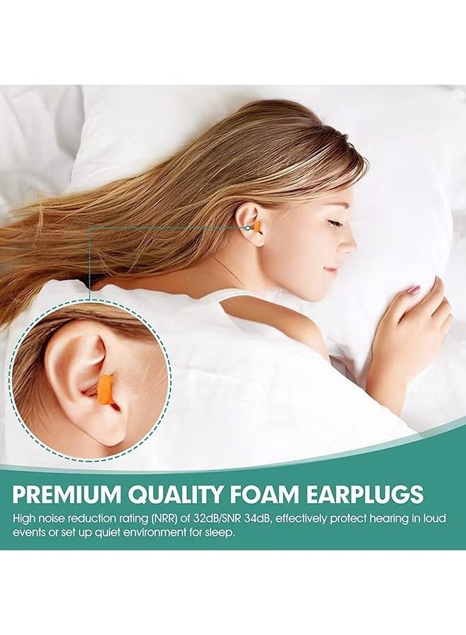 50 Pairs Earplugs for Noise Canceling Ear Plugs for Sleep Work Snoring Sound Canceling Blocking Construction Loud Noise Reducing Soft Foam Earplugs - Image 3
