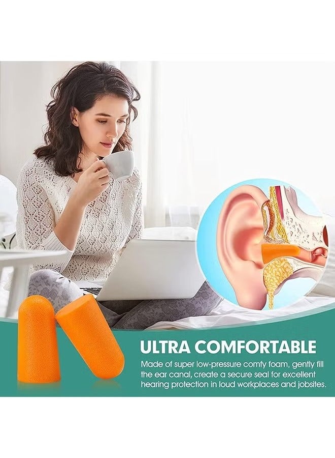 50 Pairs Earplugs for Noise Canceling Ear Plugs for Sleep Work Snoring Sound Canceling Blocking Construction Loud Noise Reducing Soft Foam Earplugs - Image 4
