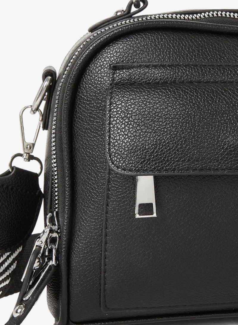 Styli Styli Solid Handbag with Adjustable Strap