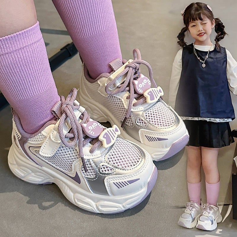 Children'S Sports Shoes 2025 Spring & Fall New Popular Fashion Internet Celebrity Soft Sole Dad Casual And Comfortable Sports Shoes Trend - Image 4