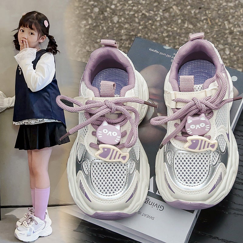 Children'S Sports Shoes 2025 Spring & Fall New Popular Fashion Internet Celebrity Soft Sole Dad Casual And Comfortable Sports Shoes Trend - Image 5