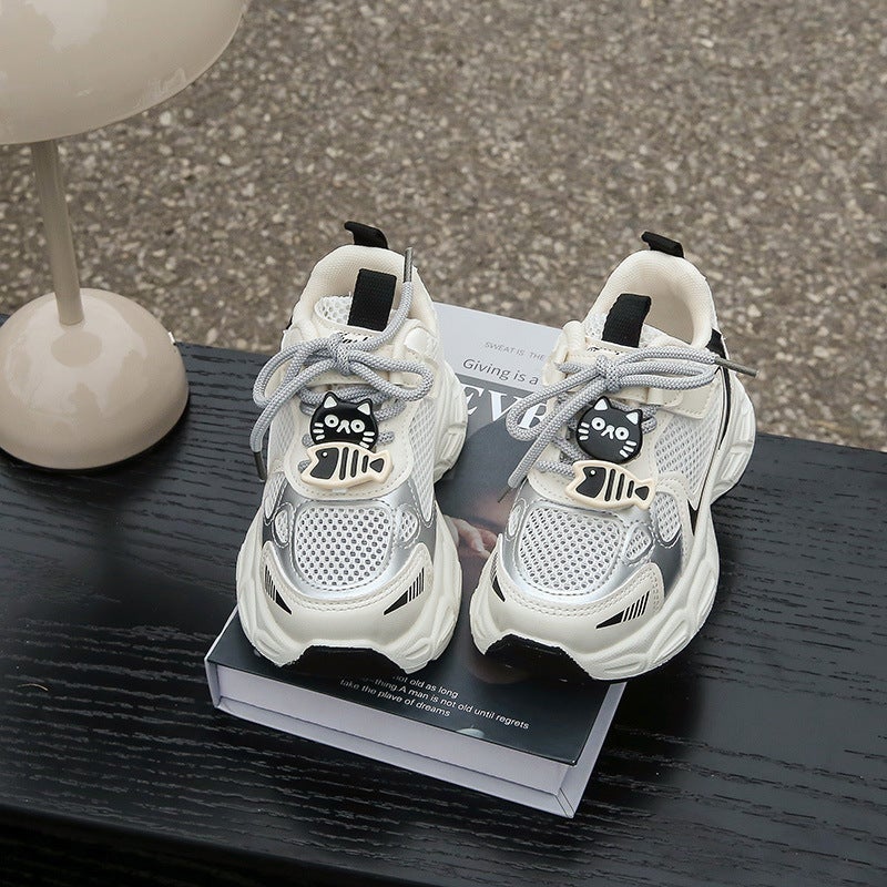 Children'S Sports Shoes 2025 Spring & Fall New Popular Fashion Internet Celebrity Soft Sole Dad Casual And Comfortable Sports Shoes Trend - Image 1