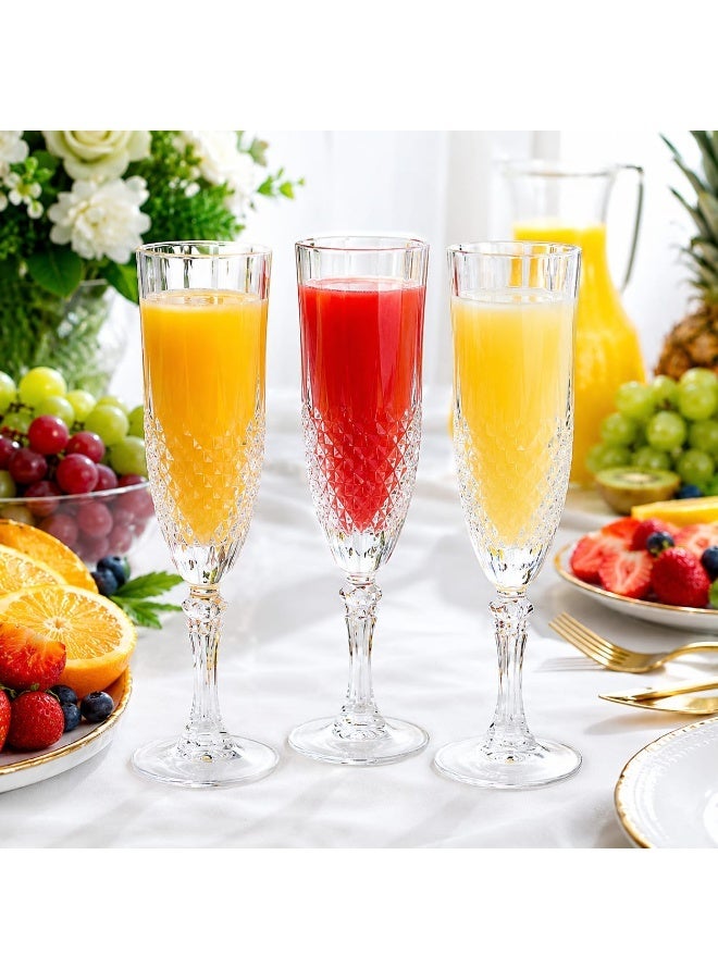 3-Piece Clear Glass Champagne Flute Set – Perfect for Parties and Special Occasions - Image 1