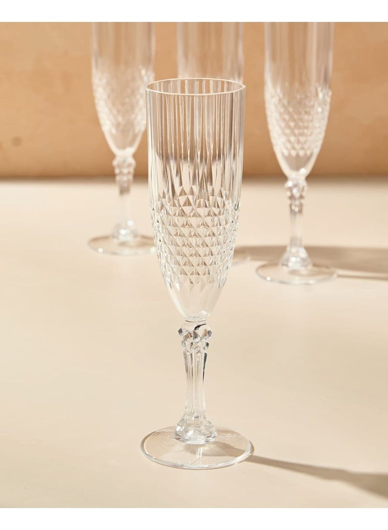 3-Piece Clear Glass Champagne Flute Set – Perfect for Parties and Special Occasions - Image 3