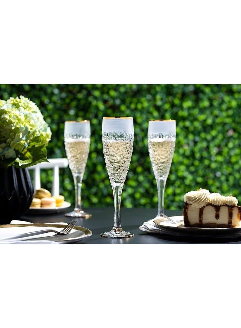 3-Piece Clear Glass Champagne Flute Set – Perfect for Parties and Special Occasions - Image 4
