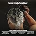 Black Wolf Sonic Scalp Scrubber Electric Hair Scalp Massager Brush with 3Speed Oscillation Rechargeable Shower Brush Head Scrubber with Soft Silicone Bristles for Deep Clean Exfoliation - Image 4