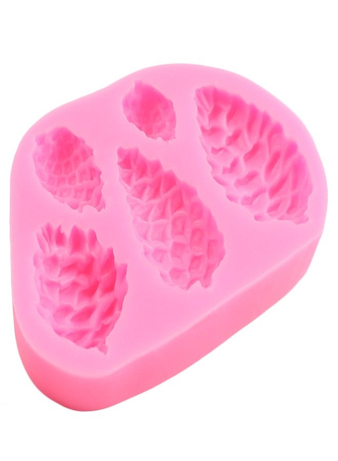 QDMOLDS قالب كيك على شكل مخروط صنوبر من السيليكون لتزيين الكيك والشوكولاتة والحلويات، مناسب لتزيين الكيك والكب كيك والحلويات وعجينة السكر والطين البوليمري. - Image 3