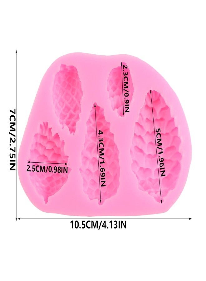 QDMOLDS قالب كيك على شكل مخروط صنوبر من السيليكون لتزيين الكيك والشوكولاتة والحلويات، مناسب لتزيين الكيك والكب كيك والحلويات وعجينة السكر والطين البوليمري. - Image 2