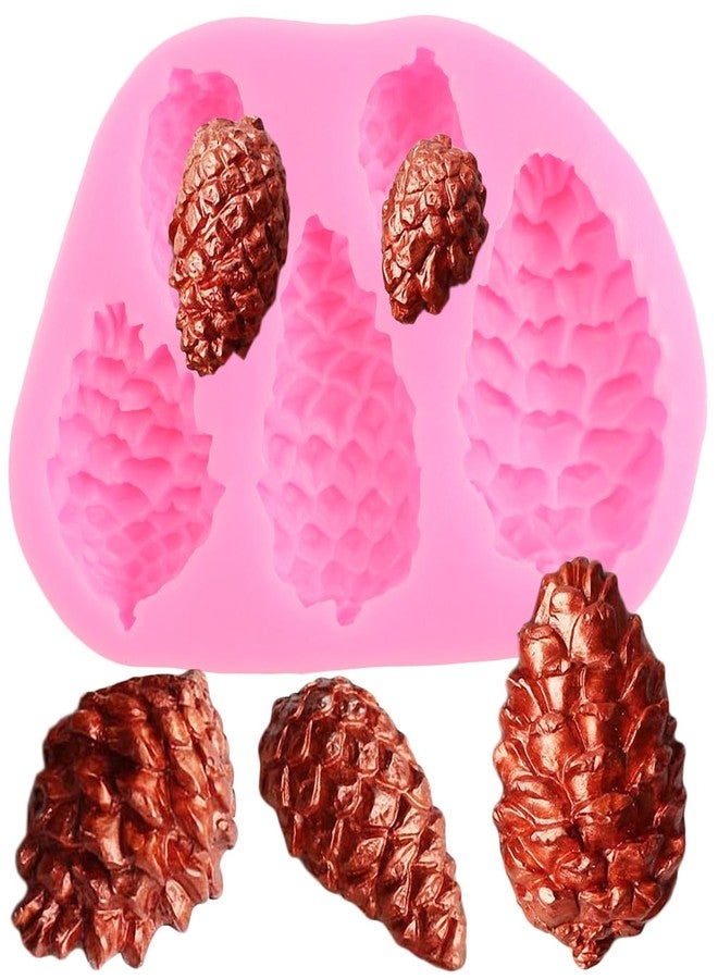 QDMOLDS قالب كيك على شكل مخروط صنوبر من السيليكون لتزيين الكيك والشوكولاتة والحلويات، مناسب لتزيين الكيك والكب كيك والحلويات وعجينة السكر والطين البوليمري. - Image 1