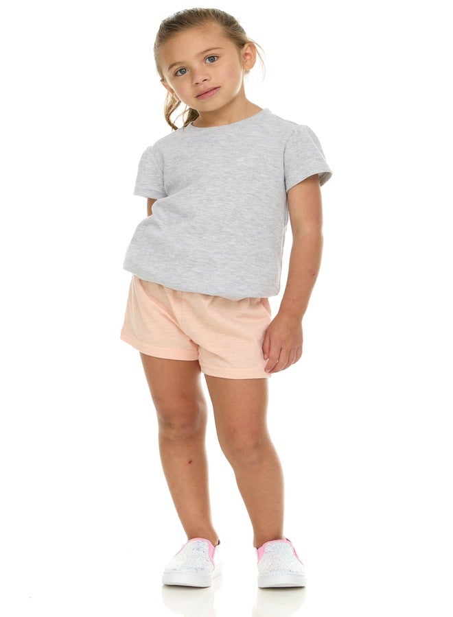 Cudlie 5-Pack Girls' Baby & Toddler Shorts - Comfortable Cotton Blend, Easy Fit, Adorable & Essential Wardrobe - Image 3