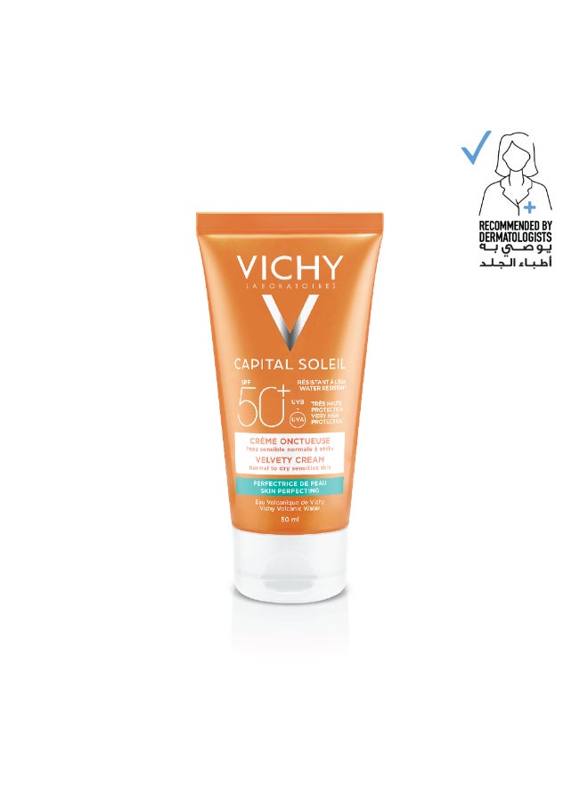 VICHY Capital Soleil Velvety Protective Cream For Normal To Dry Skin Spf 50* 50ml - Image 1