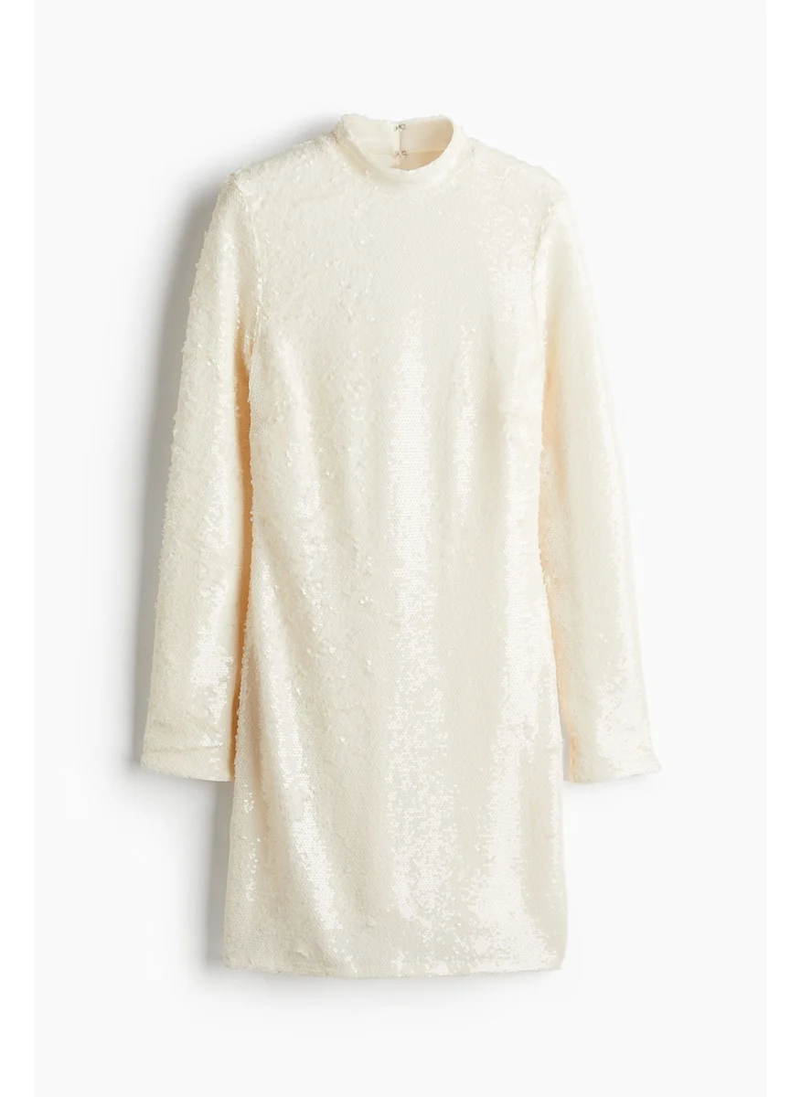 اتش اند ام Sequined Turtleneck Dress