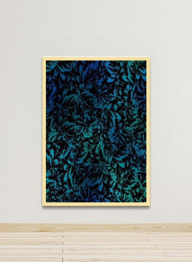 ماركتنا لوحة جدارية قماشية فنية لتزيين الحائط بتصميم عصري مع برواز ذهبي مجوف مقاس 120x80سم قطعة واحدة - Image 1