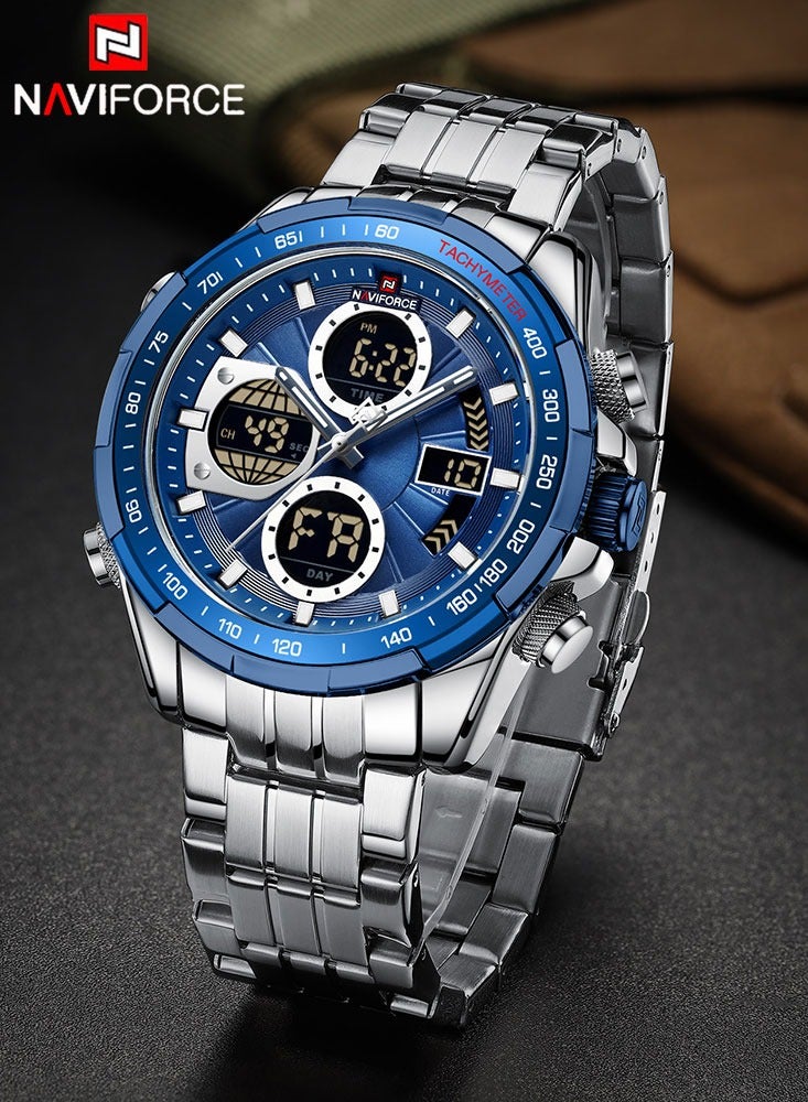 نافيفورس ساعات الأصلية للرجال، ساعة كرونوغراف رياضية فاخرة مقاومة للماء، ساعة كوارتز رقمية - Image 1