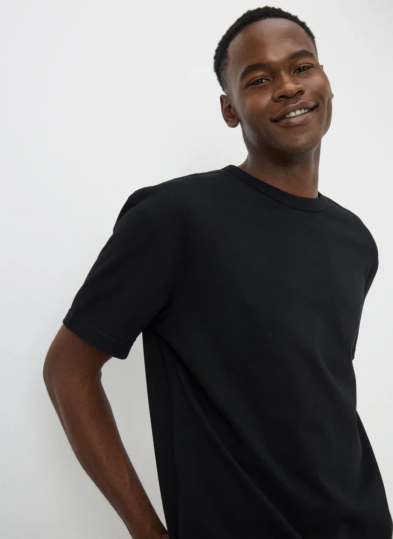 Matalan Black Heavy Weight T-Shirt