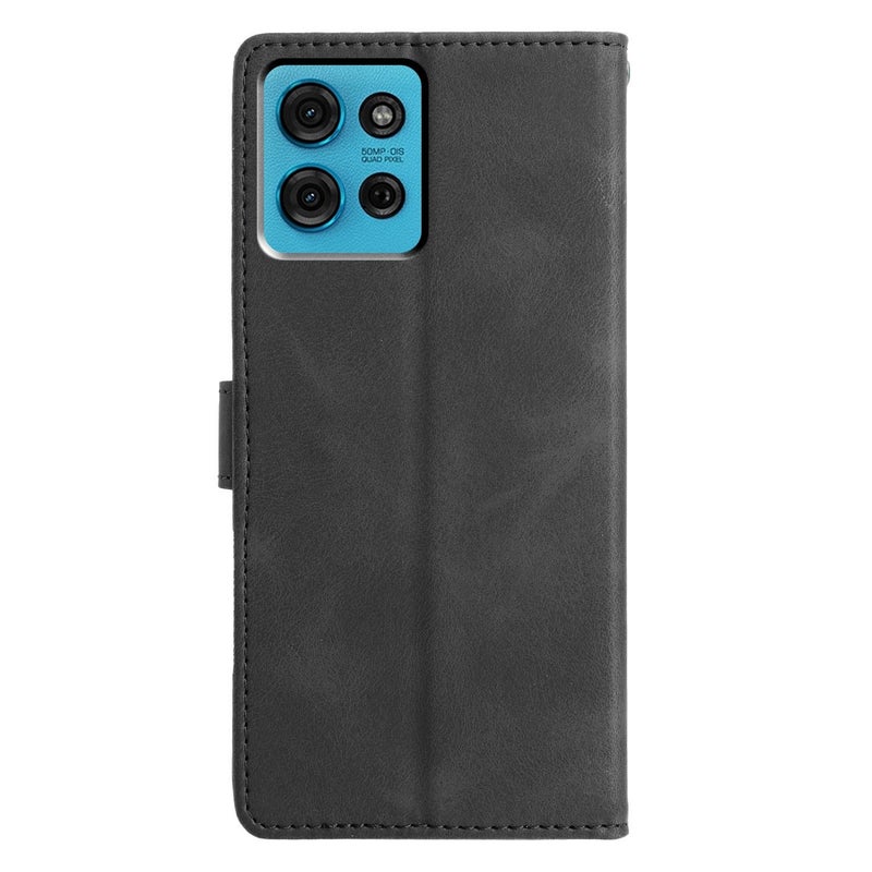 HuHa Protective Cover For Motorola Moto G75 5G Triangles Embossed Leather Phone Case(Black) - Image 3