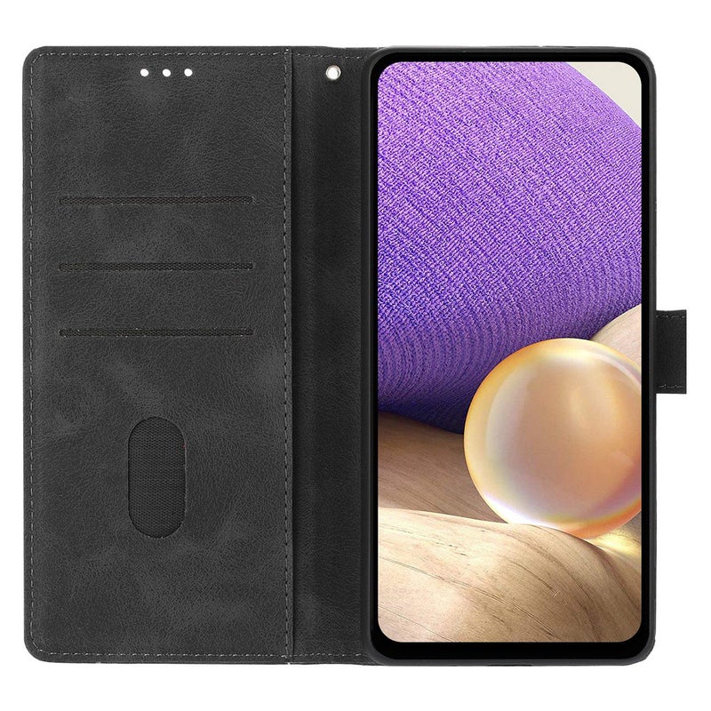 HuHa Protective Cover For Motorola Moto G75 5G Triangles Embossed Leather Phone Case(Black) - Image 4
